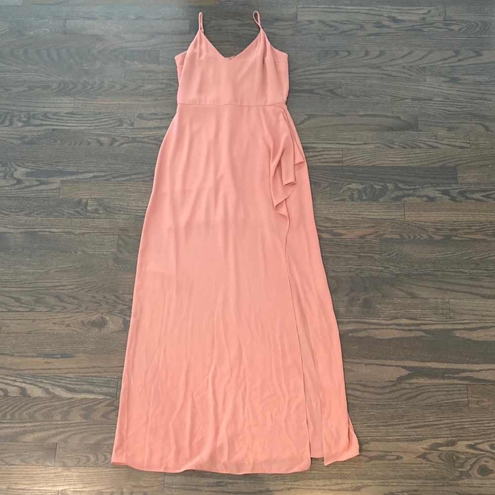 EUC Blush Express Sleeveless V-Neck Maxi Dress with Slit - Small